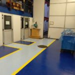 pintado suelo y pasillos en nave industrial